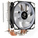 SilverStone AR12 RGB Procesador Enfriador 12 cm Negro, Acero inoxidable, Blanco, Disipador de CPU Enfriador, 12 cm, 700 RPM, 2200 RPM, 29 dB, 68,9 cfm