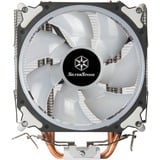 SilverStone AR12 RGB Procesador Enfriador 12 cm Negro, Acero inoxidable, Blanco, Disipador de CPU Enfriador, 12 cm, 700 RPM, 2200 RPM, 29 dB, 68,9 cfm