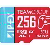 Team Group APEX SD7.1 256 GB SDXC, Tarjeta de memoria rojo/Azul