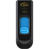 Team Group C145 unidad flash USB 16 GB USB tipo A 3.2 Gen 1 (3.1 Gen 1) Negro, Azul, Lápiz USB negro/Azul, 16 GB, USB tipo A, 3.2 Gen 1 (3.1 Gen 1), Deslizar, 20 g, Negro, Azul