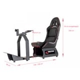 TrackTime Game Seat TT3055, Sim Rig negro