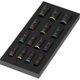 Wera Inserto de espuma Zyklop B 3/8" Impaktor Deep Set de dados 1, Llave de tubo negro/Multi color