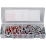 fischer Mini FixTainer DuoLine, Pasador gris claro/Rojo