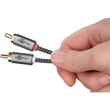 goobay Cable adaptador de audio Plus AUX 3,5mm jack > conector estéreo Cinch negro/Plateado