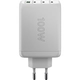 goobay Cargador rápido USB-C PD multipuerto 100 vatios blanco