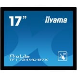 iiyama TF1734MC-B7X pantalla para PC 43,2 cm (17") 1280 x 1024 Pixeles SXGA LED Pantalla táctil Negro, Monitor LED negro, 43,2 cm (17"), 1280 x 1024 Pixeles, SXGA, LED, 5 ms, Negro