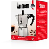 Bialetti Moka Express 0,23 L Aluminio, Cafetera espresso plateado, 0,23 L, Aluminio, 4 tazas, Aluminio, Moka Express, CE