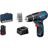 Bosch GSB 12V-15 Professional, 06019B690K, Martillo atornillador azul/Negro