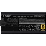 Cooler Master MWE 1250 V2 Black, Fuente de alimentación de PC negro
