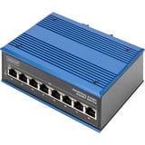 Digitus 8 Puertos Gigabit Ethernet, Interruptor/Conmutador azul