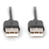 Digitus Cable de conexión USB 2.0 USB-A (conector) > USB-A (conector) negro