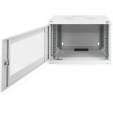 Digitus Carcasa de pared SOHO, sin montar - 540 x 400 mm (an. x pr.), Armario IT gris claro, sin montar - 540 x 400 mm (an. x pr.), Bastidor de pared, 7U, 60 kg, Rieles de rack, Gris