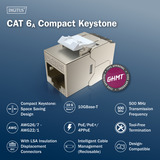 Digitus Módulo Keystone compacto CAT 6A blindado sin herramientas 