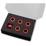 EKWB EK-Quantum Torque Compression Ring 6-Pack HDC 12 - Red, Conexión rojo