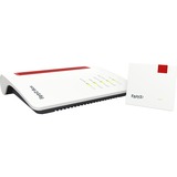 FRITZ! 7530 AX + 1200 AX, Router Mesh Set 7530 AX + 1200 AX, Rojo, Blanco, Interno, Sistema de malla, Doble banda (2,4 GHz / 5 GHz), Wi-Fi 6 (802.11ax), 2400 Mbit/s