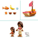 LEGO Disney Princess Cabaña y barco de Vaiana, Juegos de construcción 