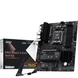 MSI PRO B840M-P WIFI6E, Placa base negro/Plateado