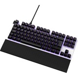 NZXT KB-1TKDE-WR teclado USB QWERTZ Alemán Blanco, Teclado para gaming blanco/Negro, Tenkeyless (sin zona numérica) (80 - 87%), USB, Interruptor mecánico, QWERTZ, LED, Blanco