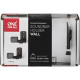 One for all Soporte universal para barra de sonido, Soporte de pared negro