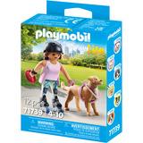 PLAYMOBIL My Life Inlinerin con Retriever, Juegos de construcción 