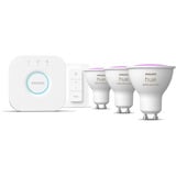 Philips Hue White & Color Ambiance Set de inicio: 3 focos inteligentes GU10 + regulador, Lámpara LED 