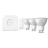 Philips Hue White & Color Ambiance Set de inicio: 3 focos inteligentes GU10 + regulador, Lámpara LED 