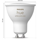 Philips Hue White & Color Ambiance Set de inicio: 3 focos inteligentes GU10 + regulador, Lámpara LED 