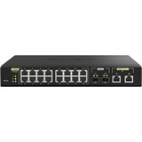 QNAP QSW-M2116P-2T2S switch Gestionado L2 2.5G Ethernet Energía sobre Ethernet (PoE) Negro, Interruptor/Conmutador Gestionado, L2, 2.5G Ethernet, Bidireccional completo (Full duplex), Energía sobre Ethernet (PoE), Montaje en rack