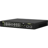 QNAP QSW-M2116P-2T2S switch Gestionado L2 2.5G Ethernet Energía sobre Ethernet (PoE) Negro, Interruptor/Conmutador Gestionado, L2, 2.5G Ethernet, Bidireccional completo (Full duplex), Energía sobre Ethernet (PoE), Montaje en rack