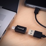 Sharkoon USB 3.2 Gen 1 OfficePal, USB-A > USB-C / USB-C > USB-A, Adaptador negro