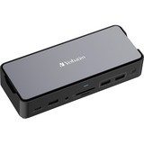 Verbatim CDS-15SSD Alámbrico USB 3.2 Gen 1 (3.1 Gen 1) Type-C Negro, Gris, Estación de acoplamiento aluminio/Negro, Alámbrico, USB 3.2 Gen 1 (3.1 Gen 1) Type-C, 100 W, 3,5 mm, 1000 Mbit/s, Negro, Gris