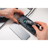 Verbatim CDS-15SSD Alámbrico USB 3.2 Gen 1 (3.1 Gen 1) Type-C Negro, Gris, Estación de acoplamiento aluminio/Negro, Alámbrico, USB 3.2 Gen 1 (3.1 Gen 1) Type-C, 100 W, 3,5 mm, 1000 Mbit/s, Negro, Gris