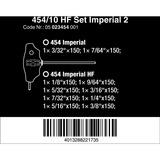 Wera 05023454001, 454/10 HF Set Imperial 2, Destornillador negro/Verde