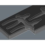 Wera Inserto de espuma para juego de alicates KNIPEX VDE 1, vacío, Depósito negro/Gris