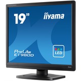 iiyama ProLite E1980D-B1 LED display 48,3 cm (19") 1280 x 1024 Pixeles XGA Negro, Monitor LED negro, 48,3 cm (19"), 1280 x 1024 Pixeles, XGA, LED, 5 ms, Negro