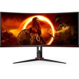 AOC CU34G2XE/BK, Monitor de gaming negro (mate)/Rojo