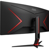 AOC CU34G2XE/BK, Monitor de gaming negro (mate)/Rojo