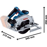Bosch GKS 18V-57-2 Professional, Sierra circular azul/Negro, 104 dB, 93 dB, 18 V, 245 mm, 440 mm, 300 mm