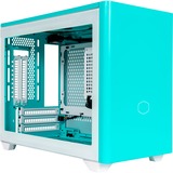 Cooler Master MasterBox NR200P Small Form Factor (SFF) Cian, Blanco, Cajas de torre azul, Small Form Factor (SFF), PC, Cian, Blanco, Mini-DTX, Mini-ITX, Malla, Vidrio templado, Plástico, Acero, 15,5 cm