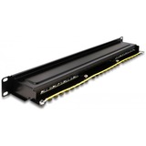 DeLOCK 66876 panel de parcheo 1U, Patch Panel negro, Cat6a, Negro, Metal, 1U, 482,6 mm, 100 mm