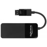 DeLOCK 87770 divisor de video DisplayPort 3x HDMI, Splitter HDMI negro, DisplayPort, 3x HDMI, 3840 x 2160 Pixeles, Negro, De plástico, 1.4/2.2
