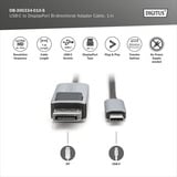 Digitus Cable adaptador USB4 Gen 2x2 USB-C > DisplayPort negro/Gris