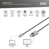 Digitus Cable adaptador USB4 Gen 2x2 USB-C > DisplayPort negro/Gris