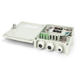 Digitus Caja de conexión FTTH/FTTB - equipada, OS2 12 fibras, Caja de fíbra óptica gris