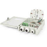 Digitus Caja de conexión FTTH/FTTB - equipada, OS2 12 fibras, Caja de fíbra óptica gris