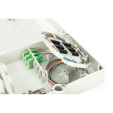 Digitus Caja de conexión FTTH/FTTB - equipada, OS2 12 fibras, Caja de fíbra óptica gris