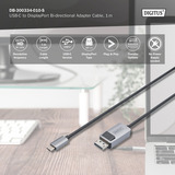 Digitus DB-300334-010-S, Cable negro/Gris