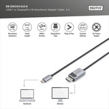 Digitus DB-300334-010-S, Cable negro/Gris