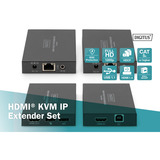 Digitus DS-55507, Alargador de HDMI negro