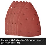 EINHELL Lijadora múltiple a batería Power X-Change TE-OS 18/150 Li-Solo, 18Volt rojo/Negro